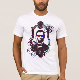 T-shirt Abraham Lincoln nos vidros 3D
