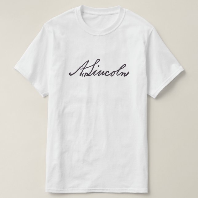 T-shirt Abraham Lincoln Signature (Frente do Design)