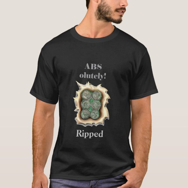 T-shirt ABS do Seis-Bloco rasgado (Frente)