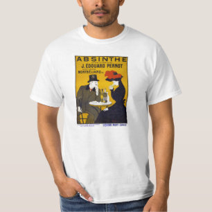 T-shirt Absinar Poster vintage Restaurado