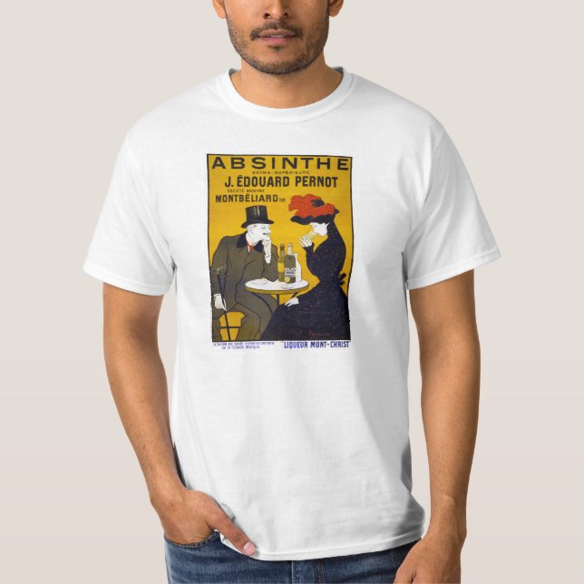 T-shirt Absinar Poster vintage Restaurado (Frente)