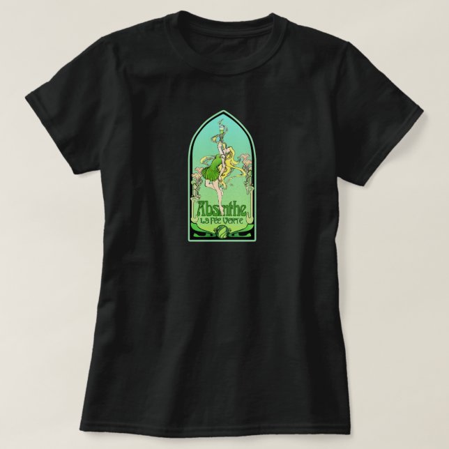 T-shirt Absinthe Art Nouveau (Frente do Design)