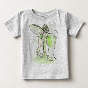T-shirt Absinthe La Fee Verte Fairy With Glass (sem texto)