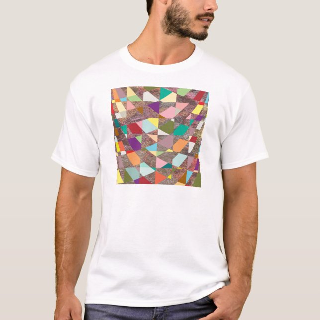 T-shirt Abstrato Cores Brilhante (Frente)
