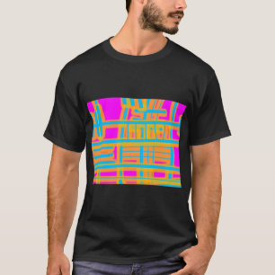 T-shirt abstrato de "Linhas de Comunicação"