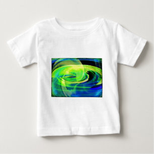 T-shirt Abstrato de Paisagem Neon Alienígena
