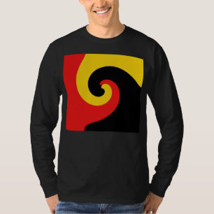 T-shirt Abstrato de pintura retrorreflectora amarela preta