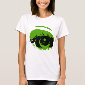 T-shirt abstrato do olho verde