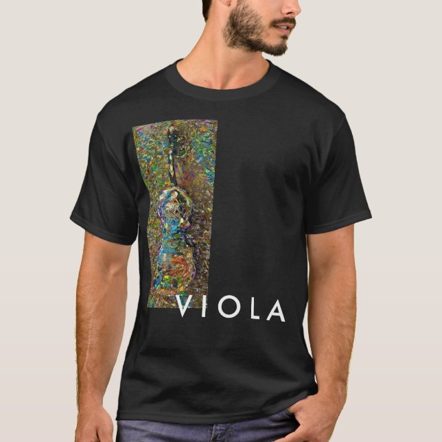 T-shirt abstrato dos trabalhos de arte da viola (Frente)