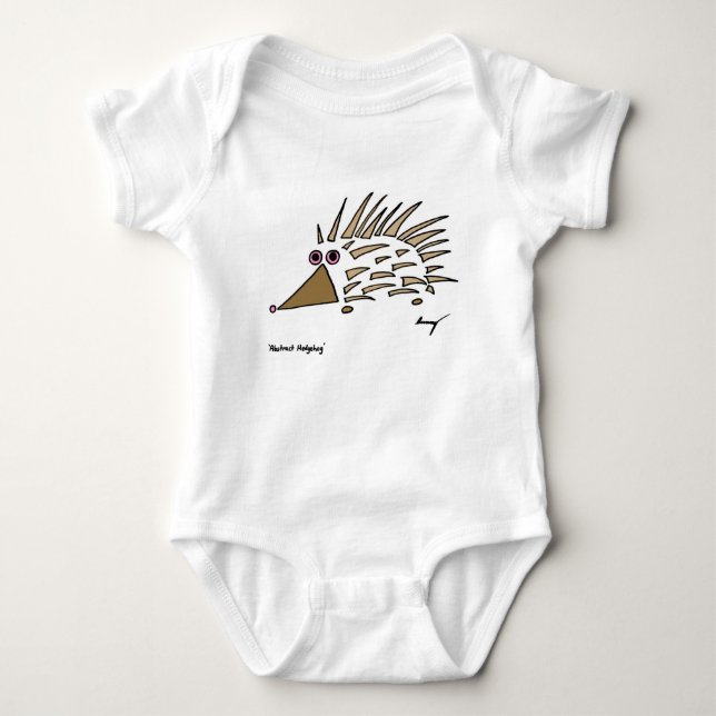T-shirt Abstrato Hedgehog Criança Creeper (Frente)