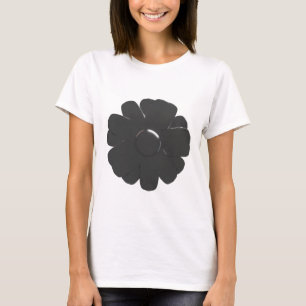 T-Shirt abstrato Metálico do Flor de Prata