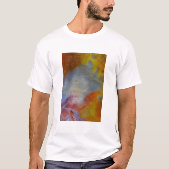 T-shirt Abstrato Petrified Wood close-up (Frente)