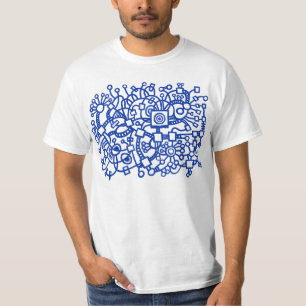 T-shirt Abstrato Structure - Marinho azul