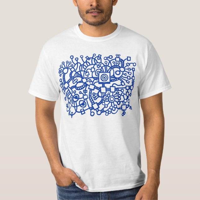 T-shirt Abstrato Structure - Marinho Blue (Frente)