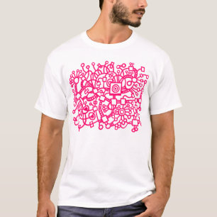 T-shirt Abstrato Structure - Vermelho Neon