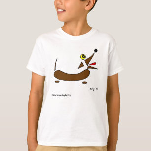 T-shirt Abstrato Wiener Dog Kids American Roupa-Shirt