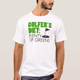 T-shirt Abundância da dieta do jogador de golfe dos verde