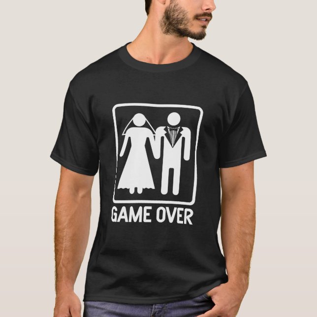 T-shirt Acabou o jogo de casamento (Frente)