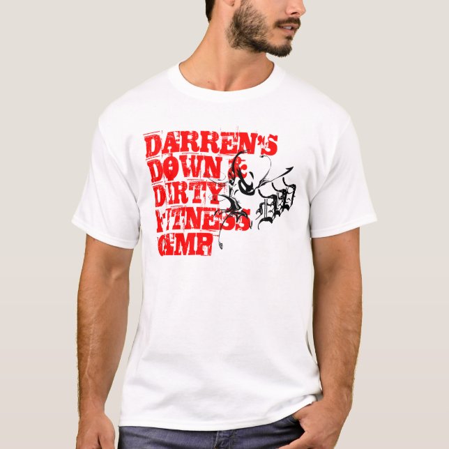 T-shirt Acampamento triplo T branco w/Mask de D (Frente)