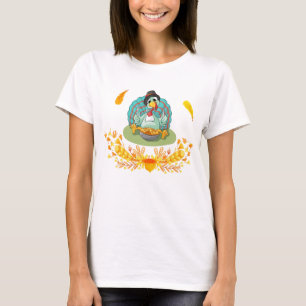 T-shirt Ação de Graças A Turquia Comendo Pupkin Pie