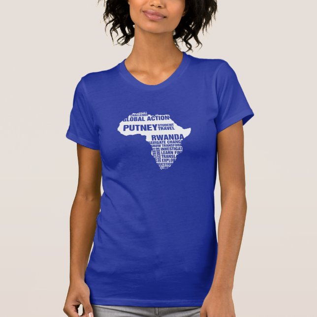 T-shirt Ação global Rwanda em cores múltiplas (Frente)