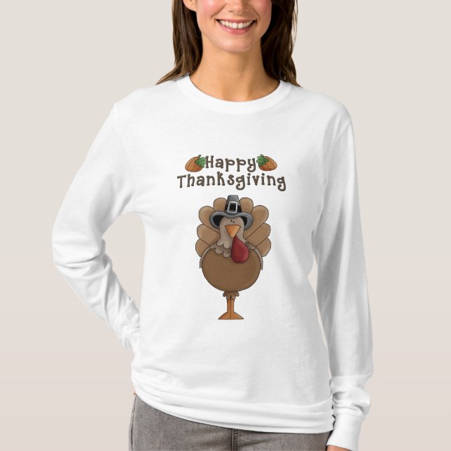 T-shirt Acção de graças feliz (Frente)