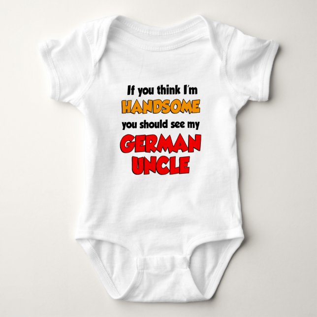 T-shirt Acho que sou um bom tio alemão (Frente)