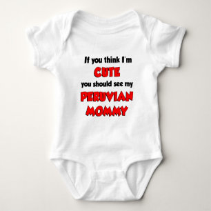 T-shirt Acho que sou uma Mamãe bonita peruana