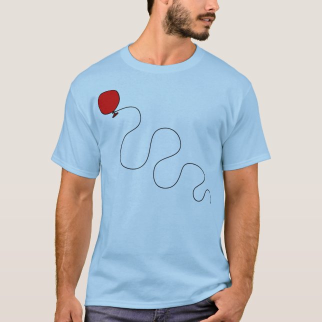 T-shirt Acima de, acima de, e afastado (Frente)