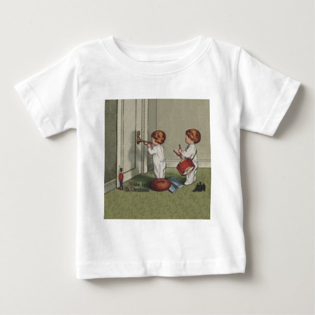 T-shirt Acorde É Natal ilustração infantil fofa (Frente)