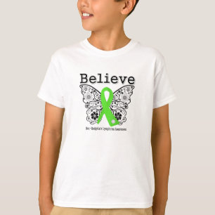T-shirt Acredite - a borboleta do linfoma de Non-Hodgkins