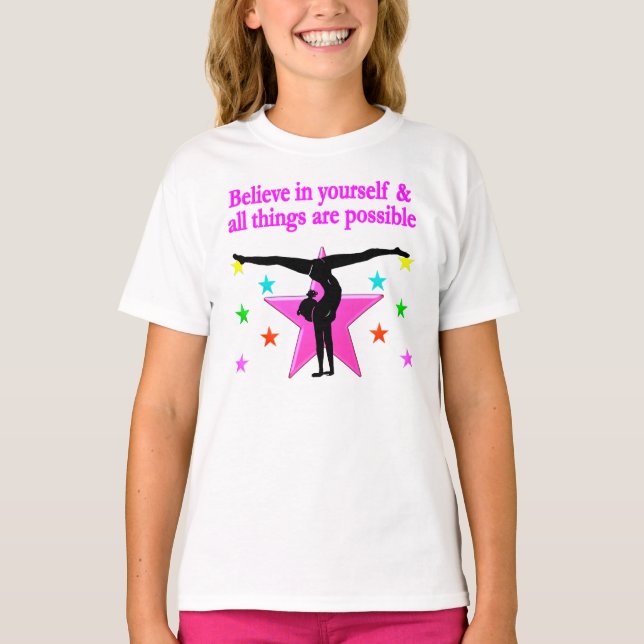 T-SHIRT ACREDITE EM SI MESMO GINÁSTICA (Frente)