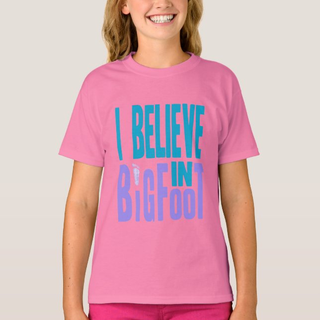 T-shirt Acredite no Pé Grande! (Frente)