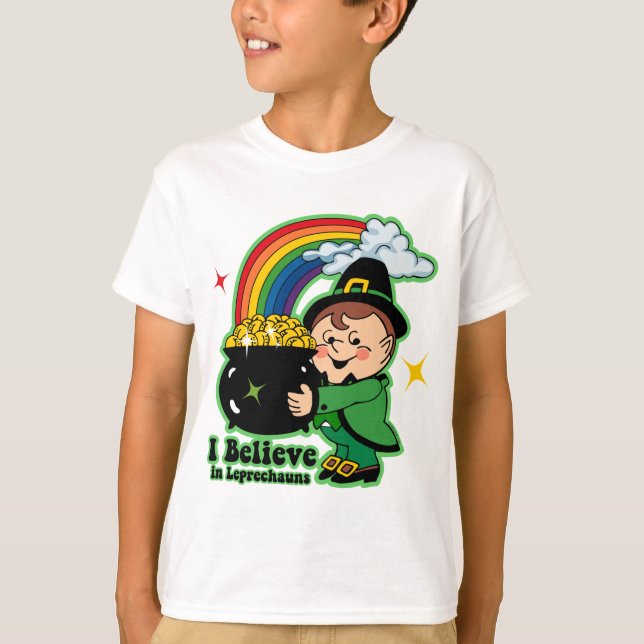 T-shirt Acredite nos Leprechauns (Frente)
