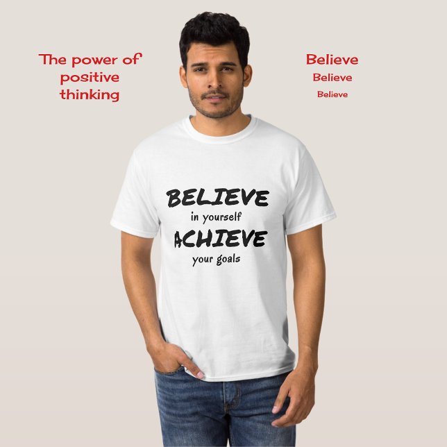 T-shirt Acreditem em realizar esportes motivacionais de te (Criador carregado)
