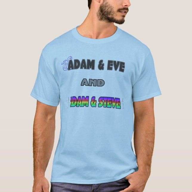 T-shirt Adam & véspera & Adam & Steve (Frente)