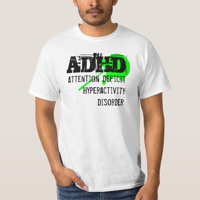T-shirt ADHD, desordem da hiperactividade do deficit de (Frente)