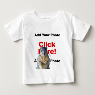 T-shirt Adicionar Um Esquilo Foto Personalizada Bebê T-Shi
