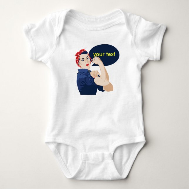 T-shirt Adicione seu próprio texto a rosie riveter (Frente)