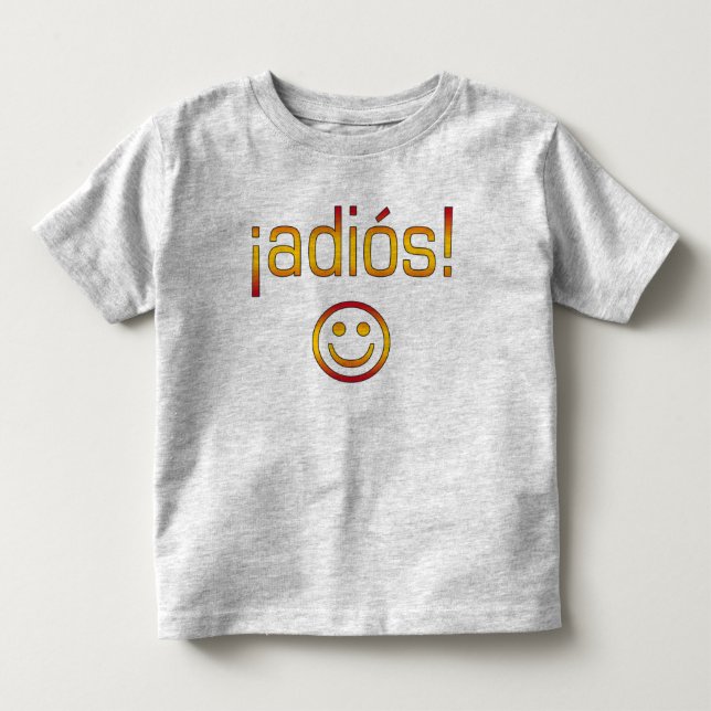 T-shirt ¡ Adiós! Cores da bandeira da espanha (Frente)