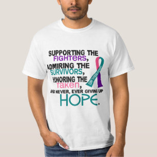 T-shirt Admiração de apoio honrando o cancer de tiróide