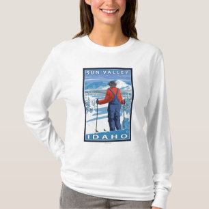 T-shirt Admiração do esquiador - Sun Valley, Idaho