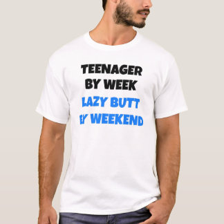 T-shirt Adolescente por Semana de Bumbum Preguiçoso no Fim