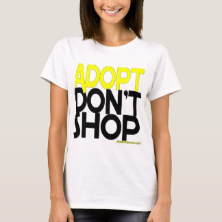 T-shirt Adopt não compra! Esforços de salvamentos do