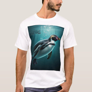 T-Shirt Adorable Penguin Splash