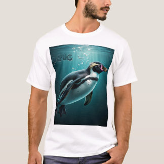 T-Shirt Adorable Penguin Splash
