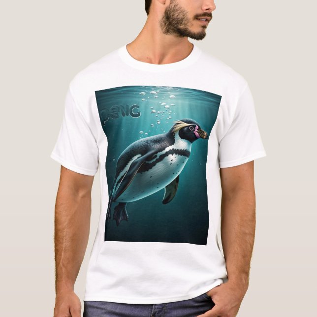 T-Shirt Adorable Penguin Splash (Frente)