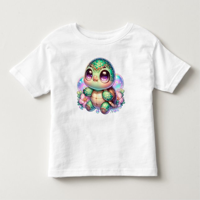 T-Shirt Adorable Turtle Toddler (Frente)