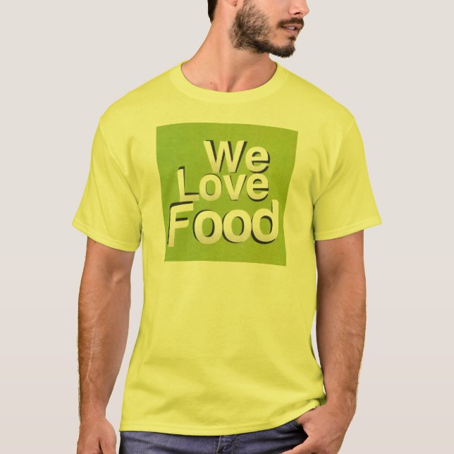T-shirt Adoramos comida (Frente)