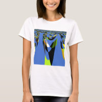 Adorável Blue African Tribal Motif Pattern Art Imp